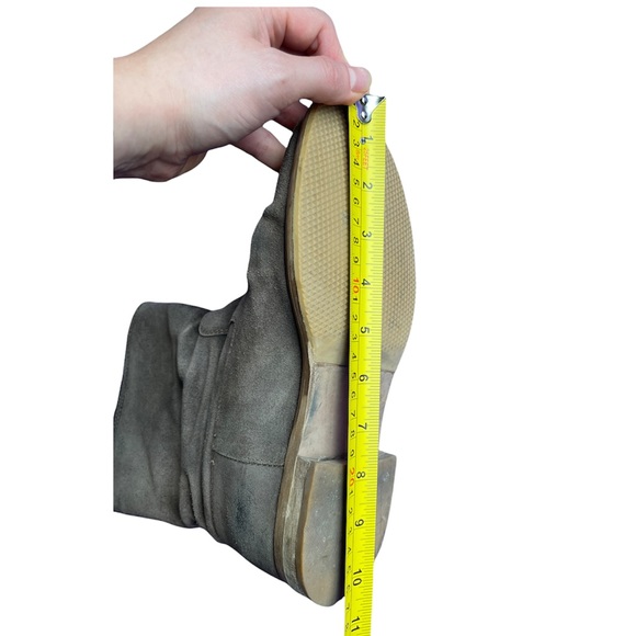 JCrew Langston Interior Wedge Ankle Boots Suede Green Slouch Shaft Boots Size 9 - Picture 9 of 16